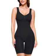 Women’s Seamless Bodysuit Shapewear – Plus Size Tummy Control Shorts Body Shaper with Back Support